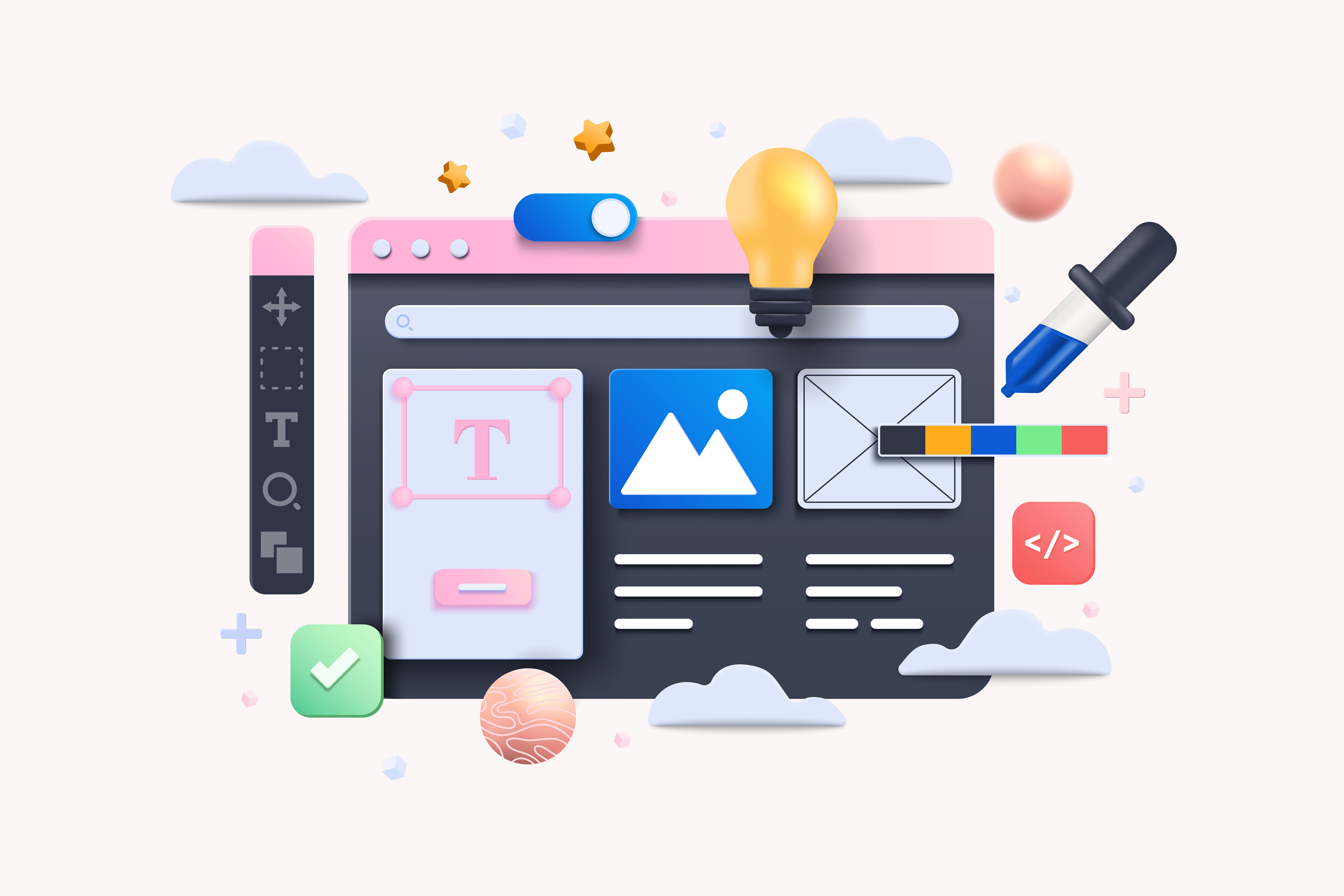 Freelance web design side hustle example